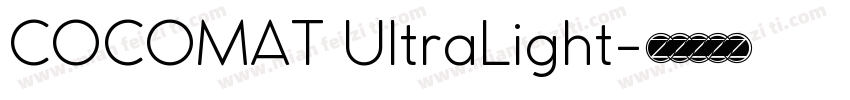 COCOMAT UltraLight字体转换